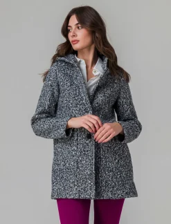 Piazza Italia Cappotto con bottoni in tessuto boucle - sale/pepe Bianco Shop