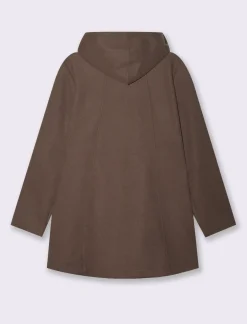 Piazza Italia Cappotto con cappuccio e chiusura con zip - Grigio talpa Cheap