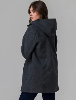 Piazza Italia Cappotto con cappuccio e chiusura con zip - Grigio Best Sale