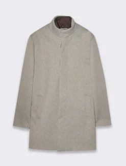 Piazza Italia Cappotto con collo alla coreana e tasche a filetto sui fianchi - Beige Store