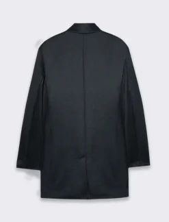 Piazza Italia Cappotto con collo alla coreana e tasche a filetto sui fianchi - Blu Store