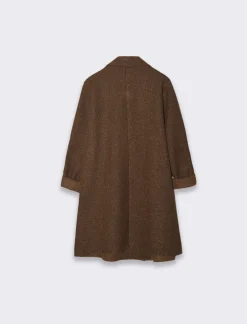 Piazza Italia Cappotto doppiopetto con tasche e toppa sul davanti - Moro Marrone Best