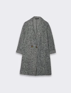 Piazza Italia Cappotto doppiopetto con tasche e toppa sul davanti - sale/pepe Bianco Cheap