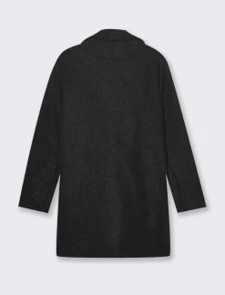 Piazza Italia Cappotto doppiopetto in tessuto bouclè - Nero Online