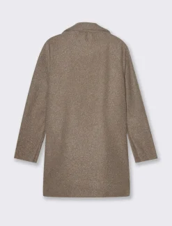 Piazza Italia Cappotto doppiopetto in tessuto bouclè - fango Grigio Shop