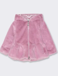 Piazza Italia Cappotto in pelliccia da neonata. - Rosa New
