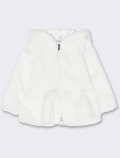 Piazza Italia Cappotto in pelliccia da neonata. - Bianco panna Online