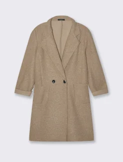 Piazza Italia CAPPOTTO IN TESSUTO BOUCLE' - Sabbia Fashion