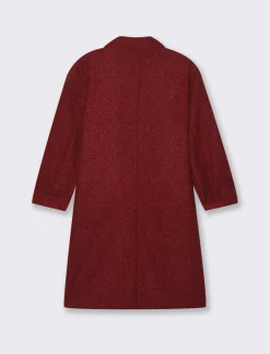 Piazza Italia CAPPOTTO IN TESSUTO BOUCLE' - Rosso india Discount