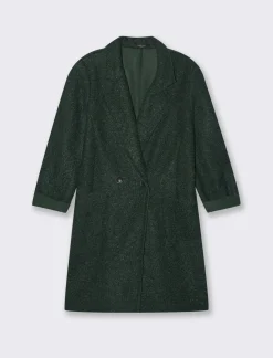 Piazza Italia CAPPOTTO IN TESSUTO BOUCLE' - Verde abete Clearance