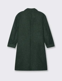Piazza Italia CAPPOTTO IN TESSUTO BOUCLE' - Verde abete Clearance