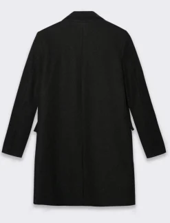 Piazza Italia Cappotto monopetto 2 bottoni collo revers spacchetti sui polsi - Nero Store