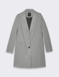 Piazza Italia Cappotto monopetto 2 bottoni collo revers spacchetti sui polsi - chiaro Grigio Best