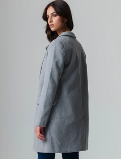 Piazza Italia Cappotto monopetto 2 bottoni collo revers spacchetti sui polsi - chiaro Grigio Best