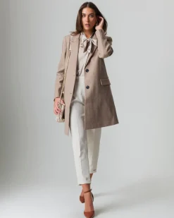 Piazza Italia Cappotto monopetto 2 bottoni collo revers spacchetti sui polsi - Cammello Beige Shop