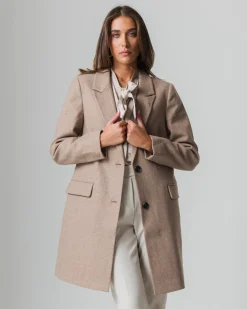Piazza Italia Cappotto monopetto 2 bottoni collo revers spacchetti sui polsi - Cammello Beige Shop