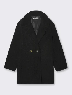 Piazza Italia Cappotto teddy da bambina. - Nero Sale