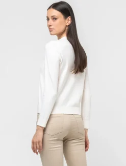 Piazza Italia Cardigan a girocollo in maglia fine vestibilità comfort - Avorio Beige Cheap