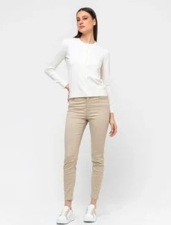 Piazza Italia Cardigan a girocollo in maglia fine vestibilità comfort - Avorio Beige Cheap