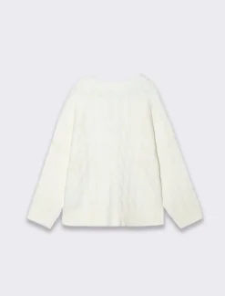 Piazza Italia Cardigan a trecce da bambina con manica raglan e fiocchetti decorativi - sporco Bianco Shop