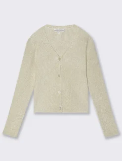 Piazza Italia Cardigan bottoncini e scollo a V regular fit - sporco Bianco Clearance