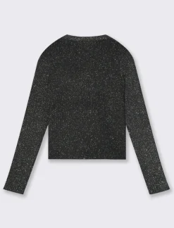 Piazza Italia Cardigan bottoncini e scollo a V regular fit - Nero Clearance