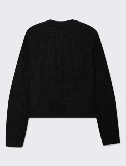 Piazza Italia Cardigan corto con bottoni utilites effetto metallo dorato - Nero Clearance