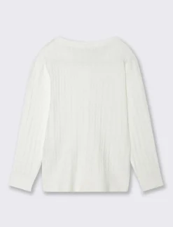 Piazza Italia Cardigan girocollo a treccia vestibilità regular - sporco Bianco Store