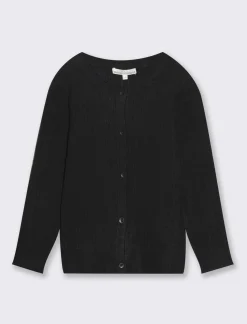 Piazza Italia Cardigan girocollo a treccia vestibilità regular - Nero Best