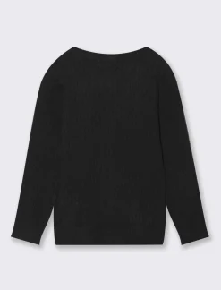 Piazza Italia Cardigan girocollo a treccia vestibilità regular - Nero Best