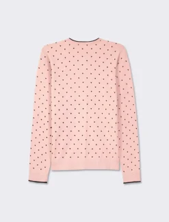 Piazza Italia Cardigan in morbido filato con motivo floccato stampato - antico Rosa Cheap