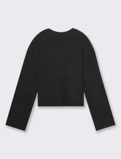 Piazza Italia Cardigan manica lunga con scollo a V e polso svasato - Nero New