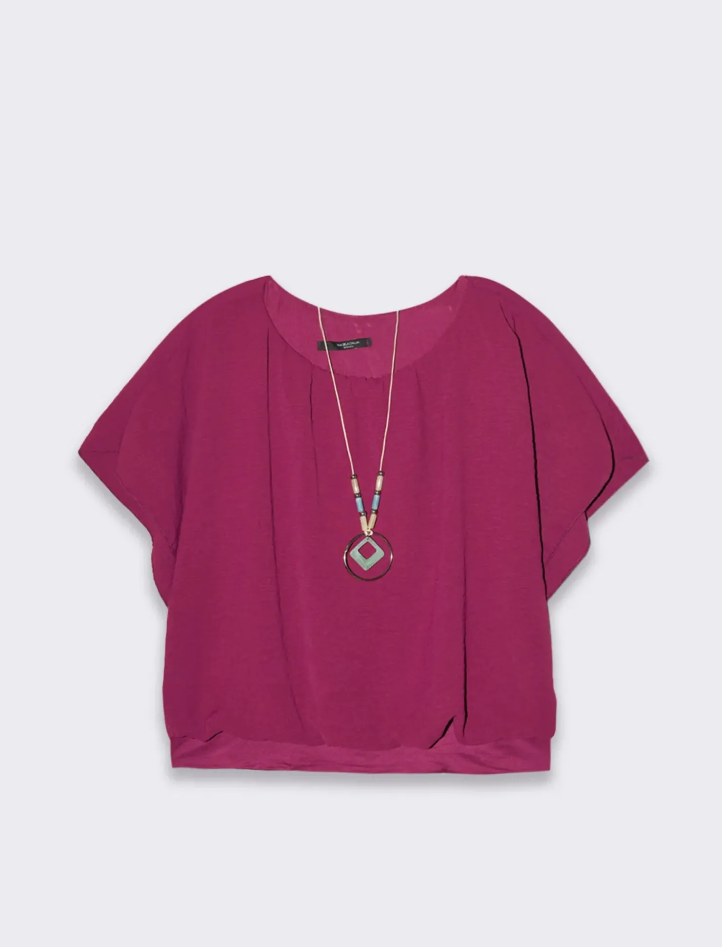 Piazza Italia Casacca a manica corta con collana - Magenta Fuxia Cheap