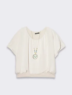 Piazza Italia Casacca a manica corta con collana - gesso Bianco Flash Sale