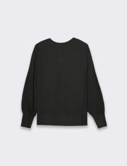 Piazza Italia Casacca a manica lunga con scollo ad incrocio - Nero Online