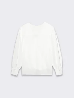 Piazza Italia Casacca a manica lunga con scollo ad incrocio - latte Bianco Best