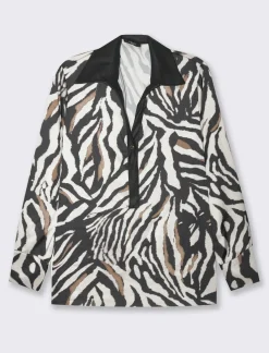 Piazza Italia Casacca collo camicia stampata - Zebrato Animalier Outlet