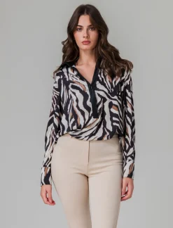 Piazza Italia Casacca collo camicia stampata - Zebrato Animalier Outlet