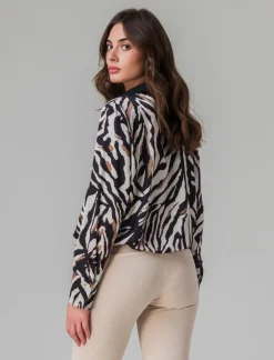 Piazza Italia Casacca collo camicia stampata - Zebrato Animalier Outlet