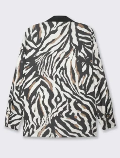 Piazza Italia Casacca collo camicia stampata - Zebrato Animalier Outlet