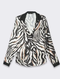 Piazza Italia Casacca collo camicia stampata - Zebrato Animalier Best Sale