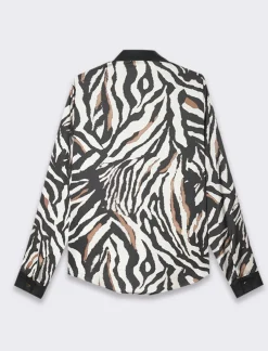 Piazza Italia Casacca collo camicia stampata - Zebrato Animalier Best Sale