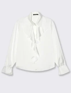 Piazza Italia Casacca con arriccio e maniche con elastico - Bianco New