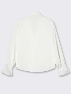 Piazza Italia Casacca con arriccio e maniche con elastico - Bianco New