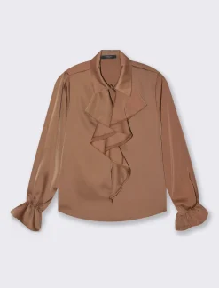 Piazza Italia Casacca con arriccio e maniche con elastico - Cammello Fashion