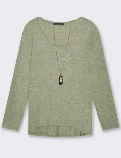 Piazza Italia Casacca con collana a manica lunga - Verde Store