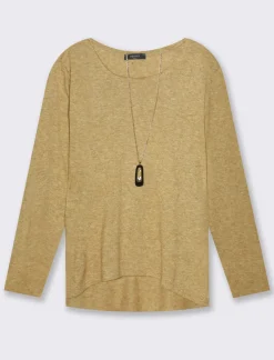 Piazza Italia Casacca con collana a manica lunga - Cammello Beige Best Sale