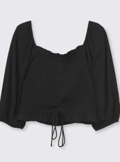 Piazza Italia Casacca con couisse e arricciature - Nero Shop