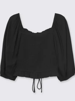 Piazza Italia Casacca con couisse e arricciature - Nero Shop