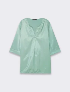 Piazza Italia Casacca con scollo a V e manica a 3/4 con risvolto. - Verdino Verde Online